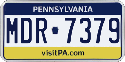 PA license plate MDR7379