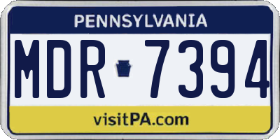 PA license plate MDR7394