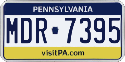 PA license plate MDR7395