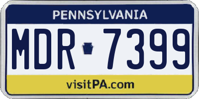 PA license plate MDR7399