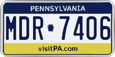 PA license plate MDR7406