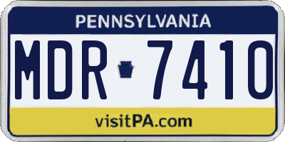 PA license plate MDR7410