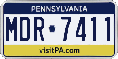 PA license plate MDR7411