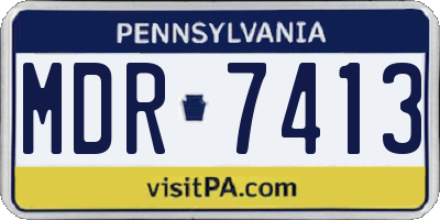 PA license plate MDR7413