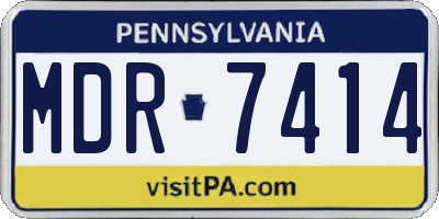 PA license plate MDR7414
