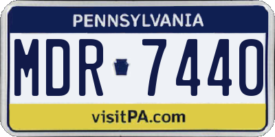PA license plate MDR7440