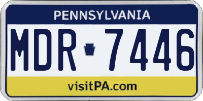 PA license plate MDR7446