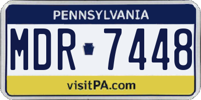 PA license plate MDR7448