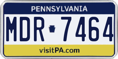 PA license plate MDR7464