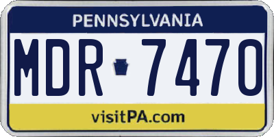 PA license plate MDR7470