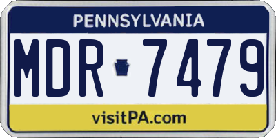 PA license plate MDR7479