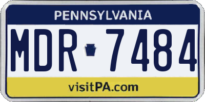 PA license plate MDR7484