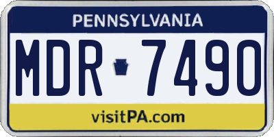 PA license plate MDR7490
