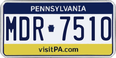 PA license plate MDR7510