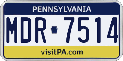 PA license plate MDR7514