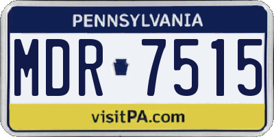 PA license plate MDR7515