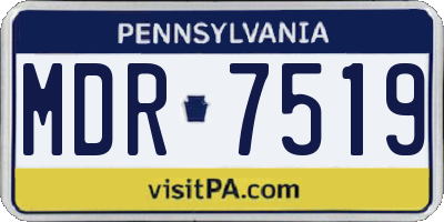 PA license plate MDR7519