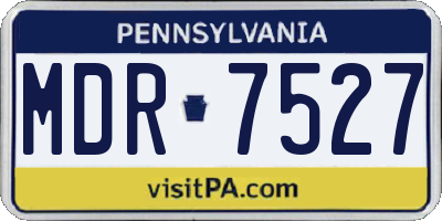 PA license plate MDR7527