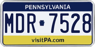 PA license plate MDR7528