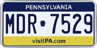 PA license plate MDR7529