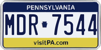 PA license plate MDR7544