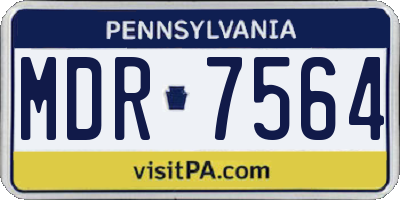 PA license plate MDR7564