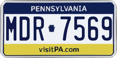 PA license plate MDR7569