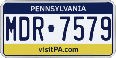 PA license plate MDR7579