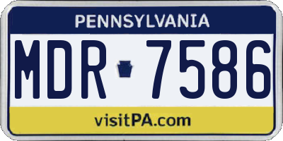 PA license plate MDR7586