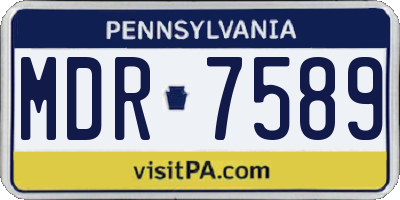 PA license plate MDR7589