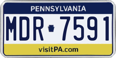 PA license plate MDR7591