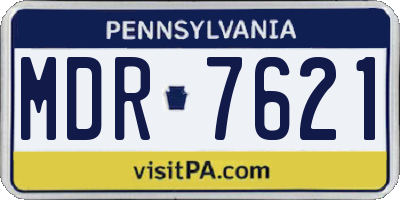 PA license plate MDR7621