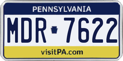 PA license plate MDR7622