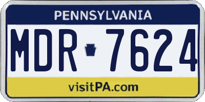 PA license plate MDR7624
