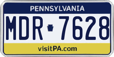PA license plate MDR7628