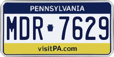 PA license plate MDR7629