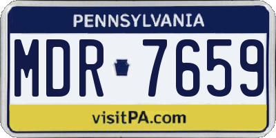 PA license plate MDR7659