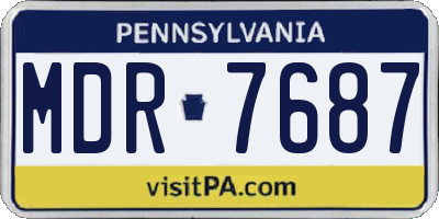 PA license plate MDR7687