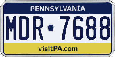 PA license plate MDR7688