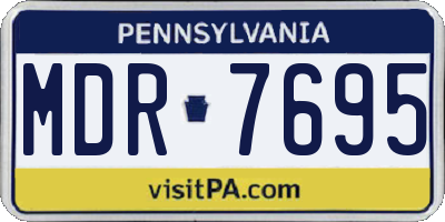 PA license plate MDR7695