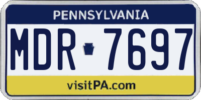 PA license plate MDR7697