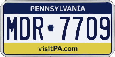 PA license plate MDR7709