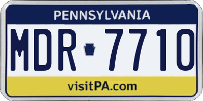 PA license plate MDR7710