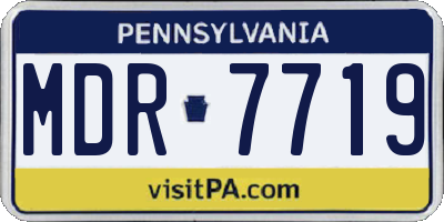 PA license plate MDR7719