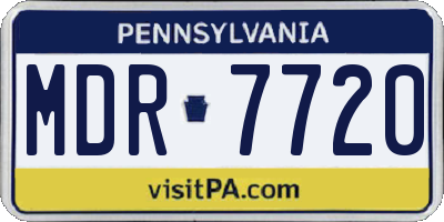 PA license plate MDR7720
