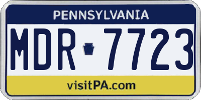 PA license plate MDR7723