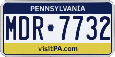 PA license plate MDR7732