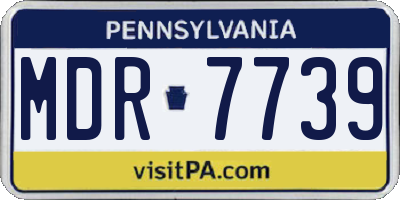 PA license plate MDR7739