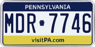 PA license plate MDR7746