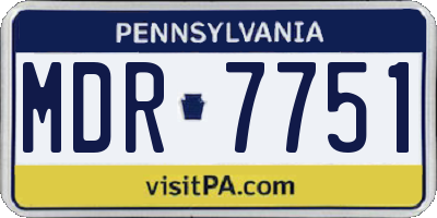 PA license plate MDR7751